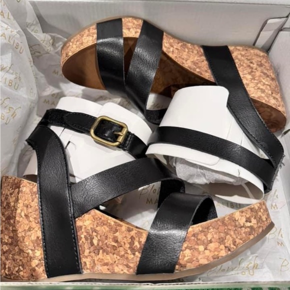 New Blowfish Hecta Black Platform Wedges - Picture 2 of 2